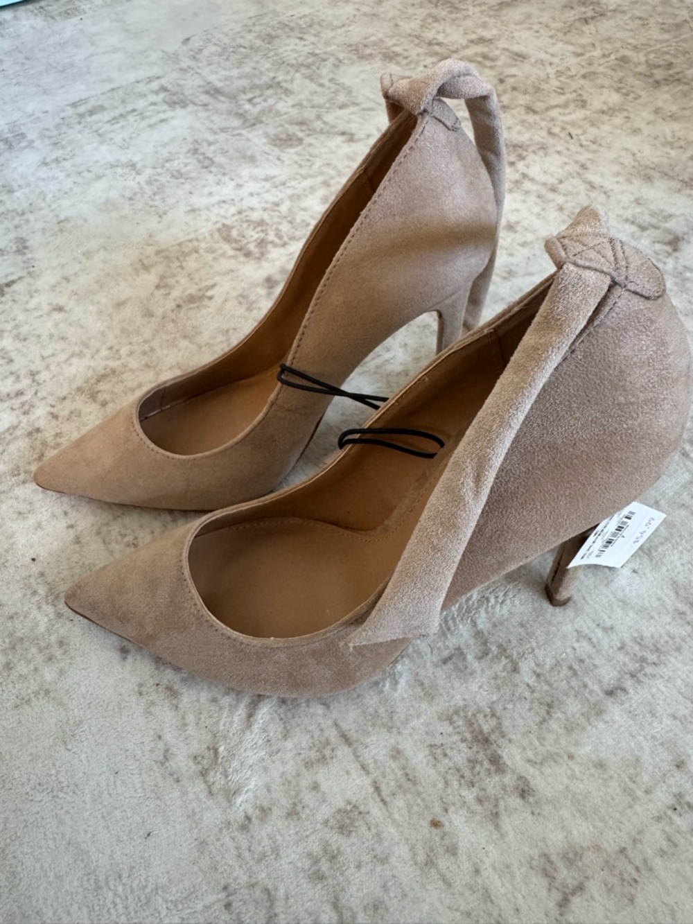 Express Taupe Suede Pointed-Toe Heels